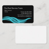 Carte De Visite Piscine Service Moderne (Devant / Derrière)