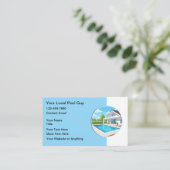 Carte De Visite Piscine Service Moderne Professionnel (Debout devant)