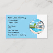 Carte De Visite Piscine Service Moderne Professionnel (Devant)