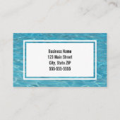 Carte De Visite Piscine soins aqua photo de natation (Dos)