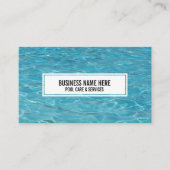 Carte De Visite Piscine soins aqua photo de natation (Devant)