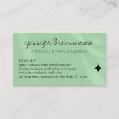 Carte De Visite Piscine verte couleur moderne médias sociaux écrit (Devant)