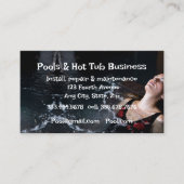 Carte De Visite Piscines Bain À Remous Sauna Construction Service  (Devant)