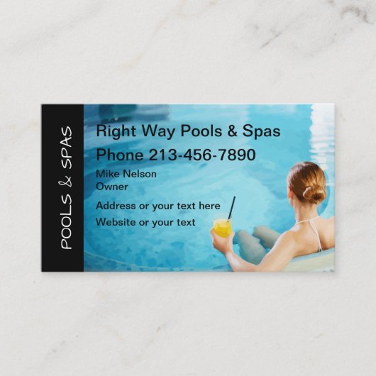 Carte De Visite Piscines Et Spas (Devant)