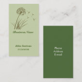 Carte De Visite Pissenlit (Devant / Derrière)