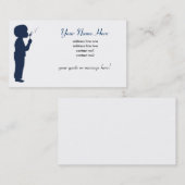 Carte De Visite Pissenlit de soufflement de garçon (Devant / Derrière)