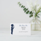 Carte De Visite Pissenlit de soufflement de garçon (Debout devant)