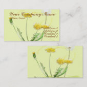 Carte De Visite Pissenlit parti de coup (Devant / Derrière)