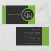 Carte De Visite Pistachio Green Bold (Devant / Derrière)