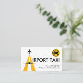 Carte De Visite Piste d'atterrissage de l'aéroport Lettre-A Créati (Debout devant)