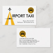 Carte De Visite Piste d'atterrissage de l'aéroport Lettre-A Créati (Devant / Derrière)