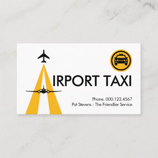 Carte De Visite Piste d'atterrissage de l'aéroport Lettre-A Créati (Devant)