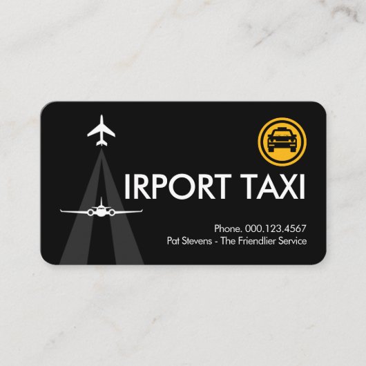 Carte De Visite Piste de l'aéroport créative Lettre-A (Devant)