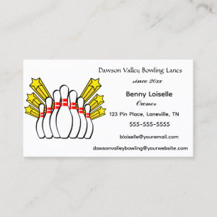 Carte De Visite Pistes de bowling modifiables