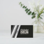 Carte De Visite Pistes verticales en monochrome (Debout devant)