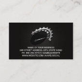 Carte De Visite Piston de clé | Mécanicien | Voiture de sport (Dos)