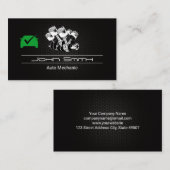 Carte De Visite Piston Moteur de voiture Fibres de carbone | Vérif (Devant / Derrière)