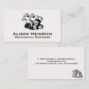 Carte De Visite Pistons Moteur de voiture