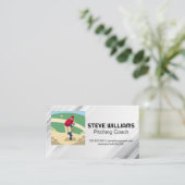 Carte De Visite Pitcher Throwing Baseball (Debout devant)