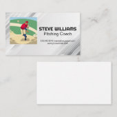 Carte De Visite Pitcher Throwing Baseball (Devant / Derrière)