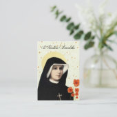 Carte De Visite Pitié divine de St Faustina de chapelet de Jésus (Debout devant)