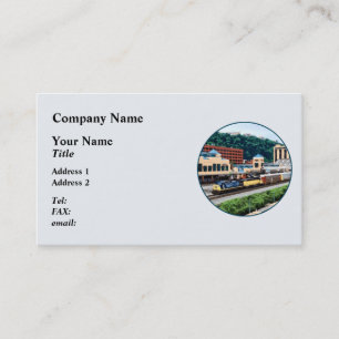 Carte De Visite Pittsburgh PA - Train passant par Station Square