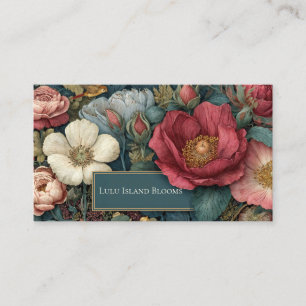 Carte De Visite Pivoine Ancienne Luxuriante Rose Sauvage Botanique