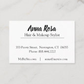 Carte De Visite Pivoine chic féminine rose de *~* et bleue (Dos)