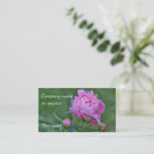 Carte De Visite Pivoine rose (Debout devant)