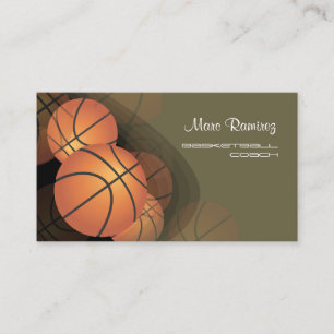 Carte De Visite Pix-Dezines Basketball Coach/DO-IT-YOURSELF couleu