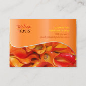 Carte De Visite Pix-Dezines calla orange (Devant)