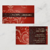 Carte De Visite Pix-Dezines Crest Damask (Devant / Derrière)