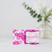 Carte De Visite Pix-Dezines hibiscus rose/do-it-yourself arrière - (Debout devant)