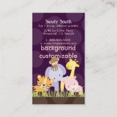 Carte De Visite Pix-Dezines Jungle of Fun Daycare, DO-IT-YOURSELF  (Dos)