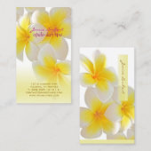 Carte De Visite Pix-Dezines Plumeria d'Hawaï (Devant / Derrière)