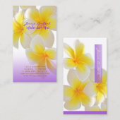 Carte De Visite Pix-Dezines Plumeria d'Hawaï (Devant / Derrière)
