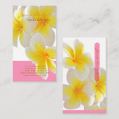Carte De Visite Pix-Dezines Plumeria d'Hawaï (Devant / Derrière)