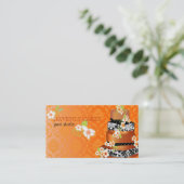 Carte De Visite PixDezine damask+gâteau à l'abricot brûlé/pâtisser (Debout devant)