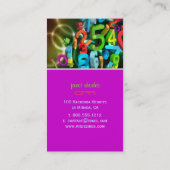 Carte De Visite PixDezines 123, couleurs CPA/do-it-yourself (Dos)