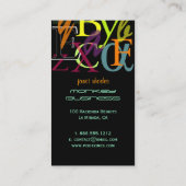 Carte De Visite PixDezines ABC, Alpha grec/Fond DIY (Dos)