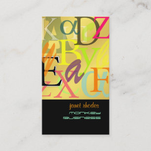 Carte De Visite PixDezines ABC, grec Alpha