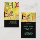 Carte De Visite PixDezines ABC, grec Alpha (Devant / Derrière)