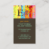 Carte De Visite PixDezines ABC, grec Alpha (Dos)