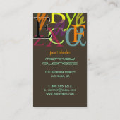 Carte De Visite PixDezines ABC, grec Alpha/DO-IT-YOURSELF couleur  (Dos)