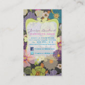 Carte De Visite PixDezines alegre fleurs rétro/tableau (Dos)