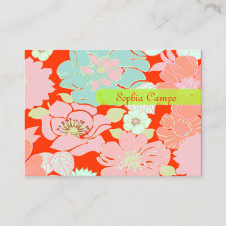 Carte De Visite PixDezines Alegre Retro Floral, DO-IT-YOURSELF arr