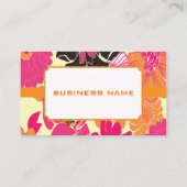 Carte De Visite PixDezines alegre rétro foral, DO-IT-YOURSELF arri (Dos)