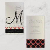 Carte De Visite PixDezines anneaux, monogramme (Devant / Derrière)