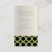 Carte De Visite PixDezines anneaux, monogramme (Dos)