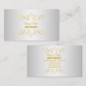 Carte De Visite PixDezines Antique Scrolls/Faux Gold Filigree (Devant / Derrière)